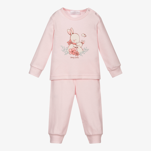 Story Loris-Baby Girls Pink Cotton Pyjamas | Childrensalon Outlet