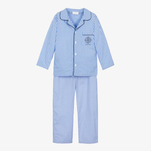 Story Loris-Boys Cotton Checked Nightwear | Childrensalon Outlet
