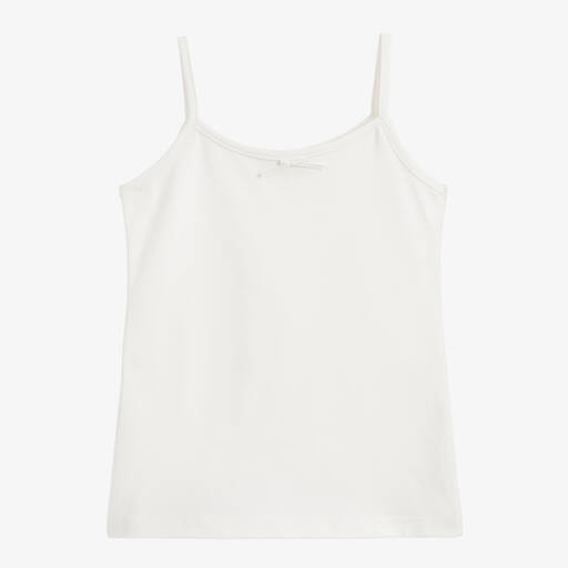 Story Loris-Girls Ivory Cotton Vest Top | Childrensalon Outlet