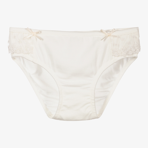 Story Loris-Girls Ivory Modal Knickers | Childrensalon Outlet