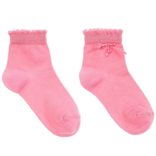 Story Loris-Rose Pink Socks with Charm | Childrensalon Outlet