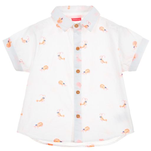 Sunuva-قميص قطن لون أبيض للمواليد | Childrensalon Outlet
