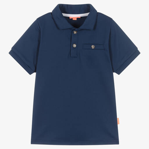 Sunuva-Boys Blue Beach Polo Shirt | Childrensalon Outlet