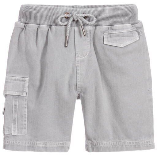 Sunuva-Boys Grey Cotton Cargo Shorts | Childrensalon Outlet
