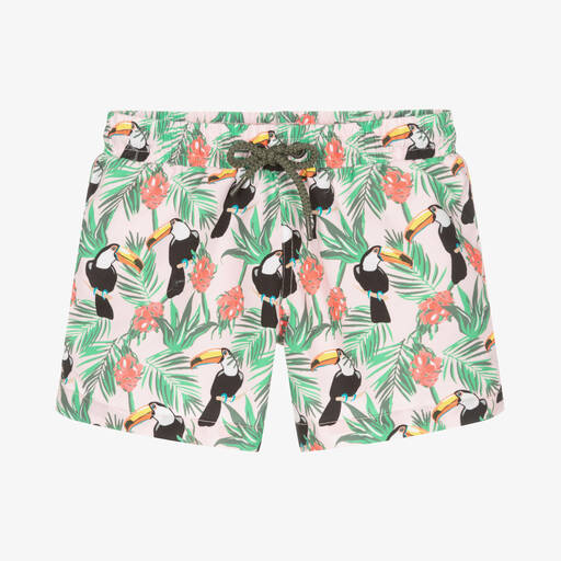 Sunuva-Rosa Badeshorts mit Tukan-Print | Childrensalon Outlet