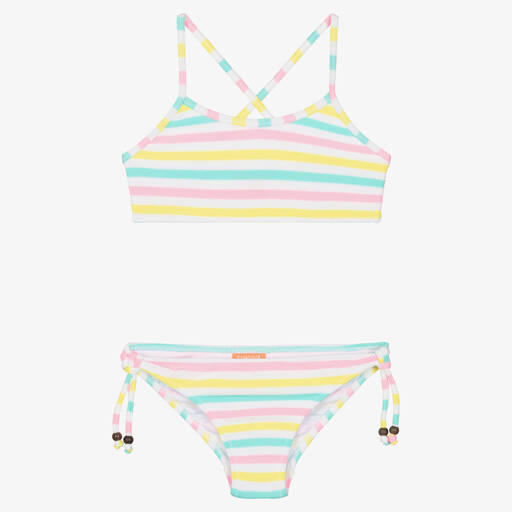 Sunuva-Girls Pink & Blue Striped Bikini (UPF50+) | Childrensalon Outlet