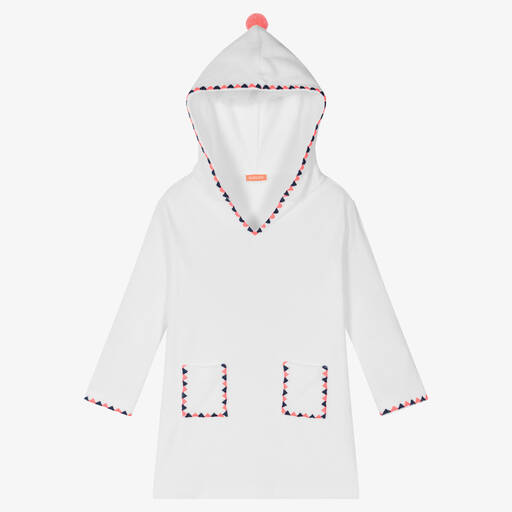 Sunuva-Robe à capuche blanche en éponge | Childrensalon Outlet