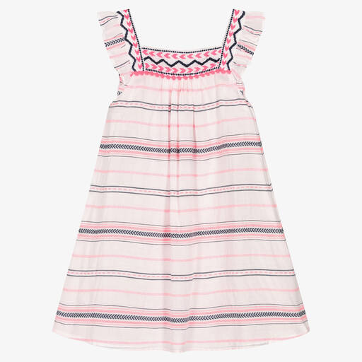 Sunuva-Бело-розовое платье в полоску | Childrensalon Outlet