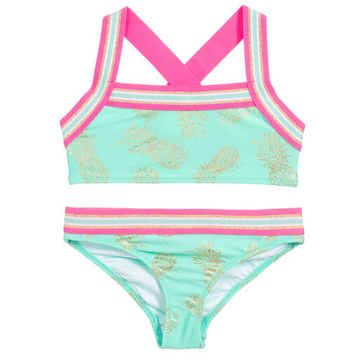 Sunuva-Green & Pink Bikini (UPF50+) | Childrensalon Outlet