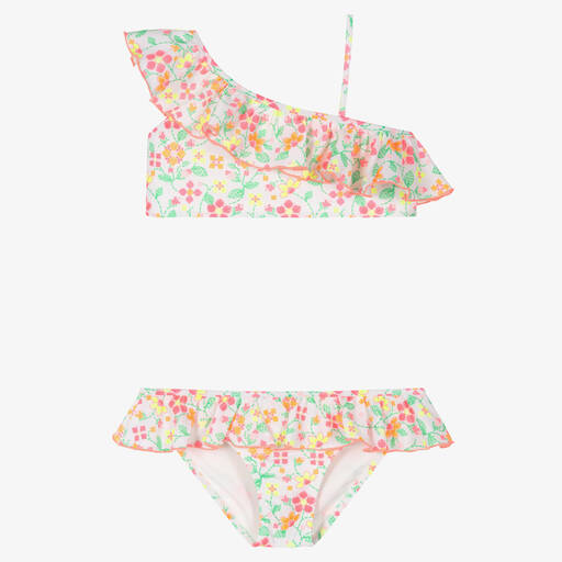 Sunuva-Teen Girls White & Pink Floral Bikini  | Childrensalon Outlet