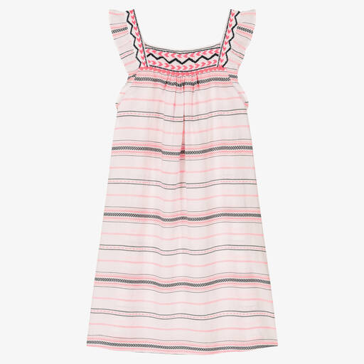 Sunuva-Teen Girls White & Pink Striped Sun Dress | Childrensalon Outlet