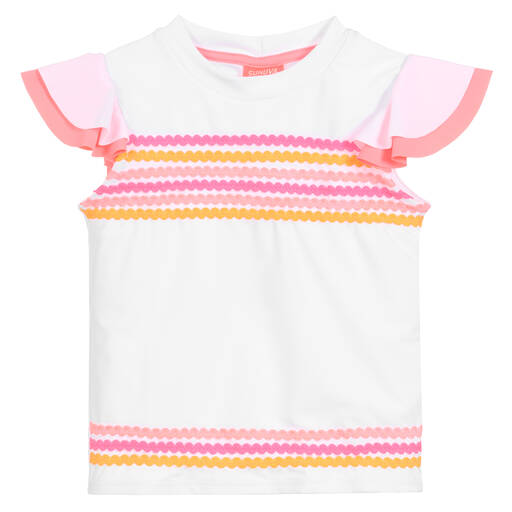 Sunuva-White Protective Top (UPF50+) | Childrensalon Outlet