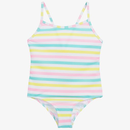 Sunuva-White Stripe Swimsuit (UPF50+) | Childrensalon Outlet