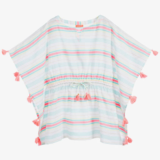 Sunuva-White Striped Kaftan Dress | Childrensalon Outlet