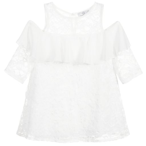 Tamarine-Girls White Lace Dress | Childrensalon Outlet