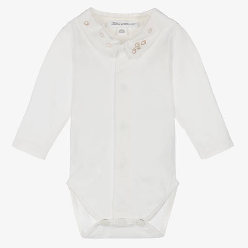 Tartine et Chocolat-Baumwolljersey-Body Elfenbein | Childrensalon Outlet