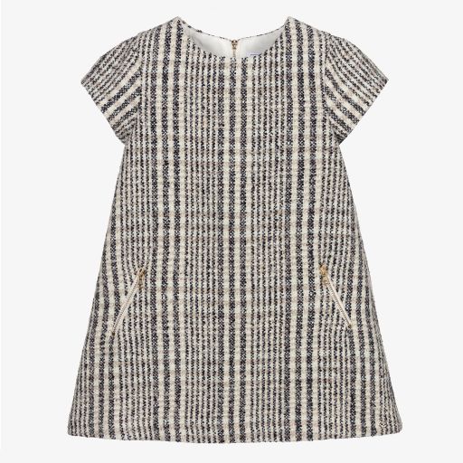 Tartine et Chocolat-Beige Wool Blend Tweed Dress | Childrensalon Outlet