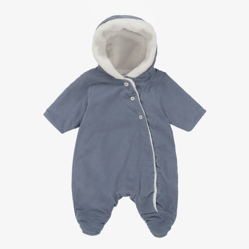 Tartine et Chocolat-Blue Corduroy Pramsuit | Childrensalon Outlet