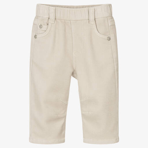 Tartine et Chocolat-Boys Beige Jersey Trousers | Childrensalon Outlet