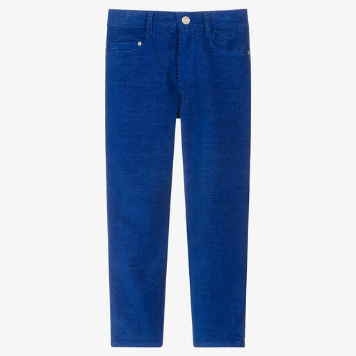 Tartine et Chocolat-Boys Blue Cotton Corduroy Jeans | Childrensalon Outlet