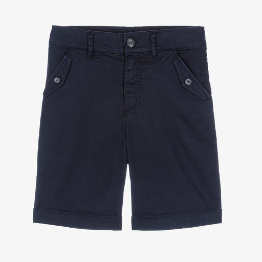 Tartine et Chocolat-Boys Navy Blue Cotton Chino Shorts | Childrensalon Outlet