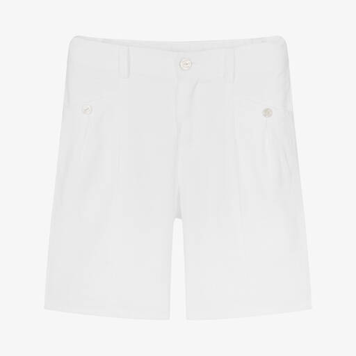 Tartine et Chocolat-Boys White Linen Shorts | Childrensalon Outlet