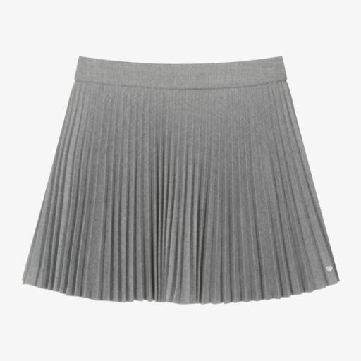 Tartine et Chocolat-Girls Charcoal Pleated Skirt | Childrensalon Outlet