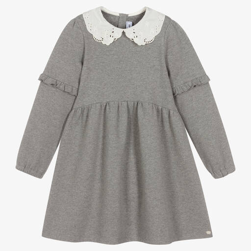 Tartine et Chocolat-Girls Grey Milano Dress | Childrensalon Outlet