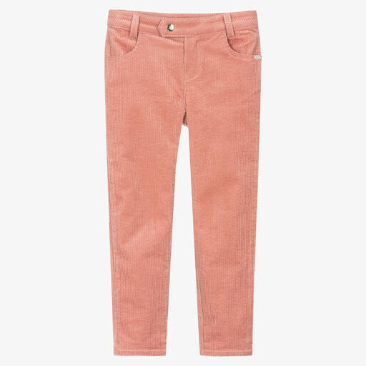 Tartine et Chocolat-Girls Pale Pink Cotton Corduroy Trousers | Childrensalon Outlet