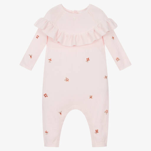 Tartine et Chocolat-Pyjama rose en coton et laine bébé | Childrensalon Outlet