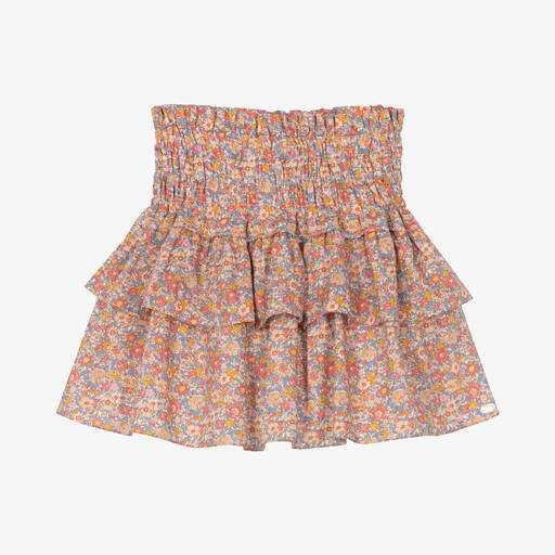 Tartine et Chocolat-Girls Pink Floral Liberty Print Skirt | Childrensalon Outlet