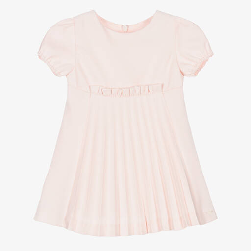 Tartine et Chocolat-Girls Pink Pleated Dress | Childrensalon Outlet
