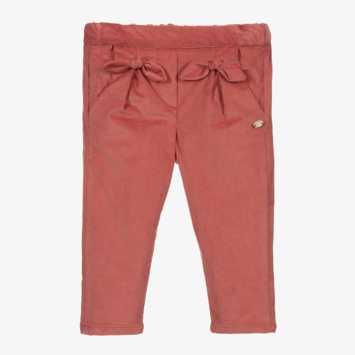 Tartine et Chocolat-Girls Red Corduroy Trousers | Childrensalon Outlet