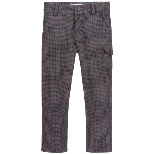 Tartine et Chocolat-Grey Check Trousers | Childrensalon Outlet