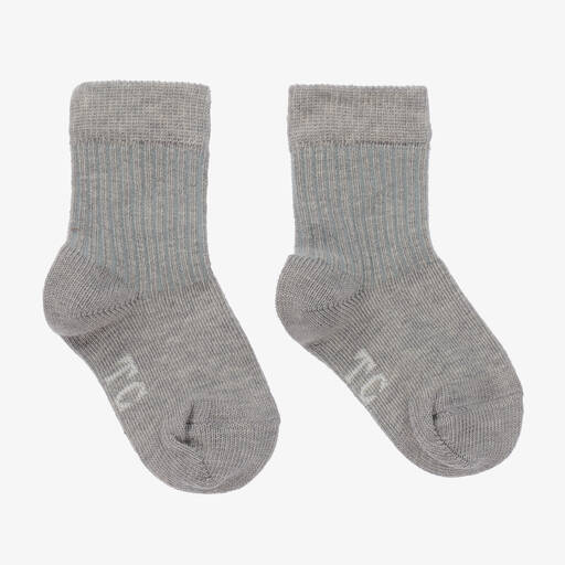 Tartine et Chocolat-Grey Knitted Cotton Socks | Childrensalon Outlet