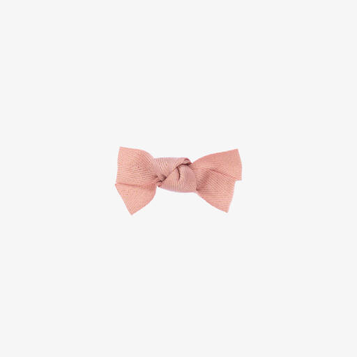 Tartine et Chocolat-Pink Bow Hair Clip (7cm) | Childrensalon Outlet