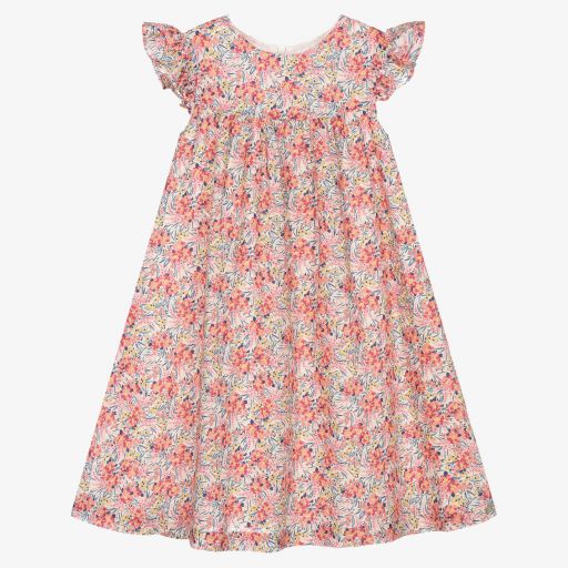 Tartine et Chocolat-Розовое платье с цветочным принтом Liberty | Childrensalon Outlet