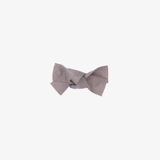 Tartine et Chocolat-Серебристая заколка-бантик (7см) | Childrensalon Outlet
