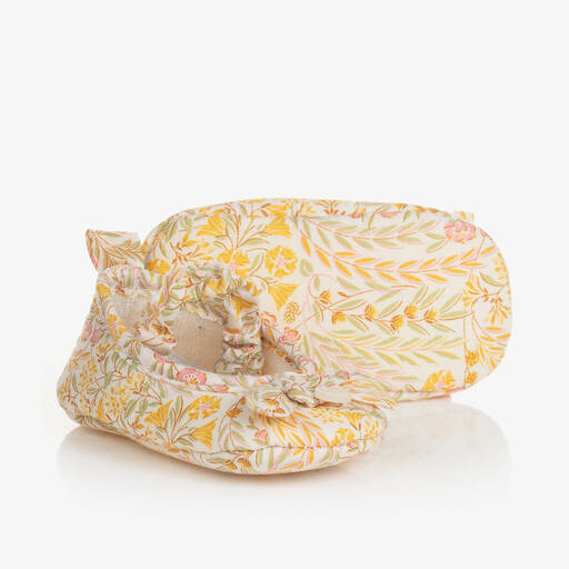 Tartine et Chocolat-Yellow Liberty Print Pre-Walker Shoes | Childrensalon Outlet