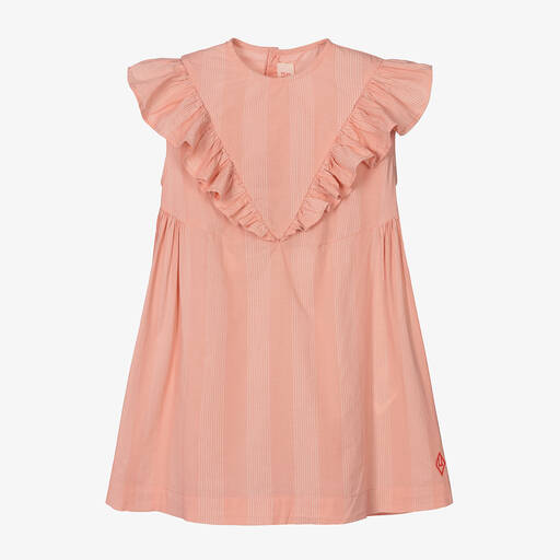 The Animals Observatory-Girls Pink Cotton Frill Dress | Childrensalon Outlet