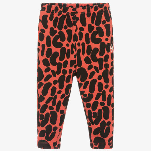 The Animals Observatory-Girls Red Cotton Animal Print Joggers | Childrensalon Outlet