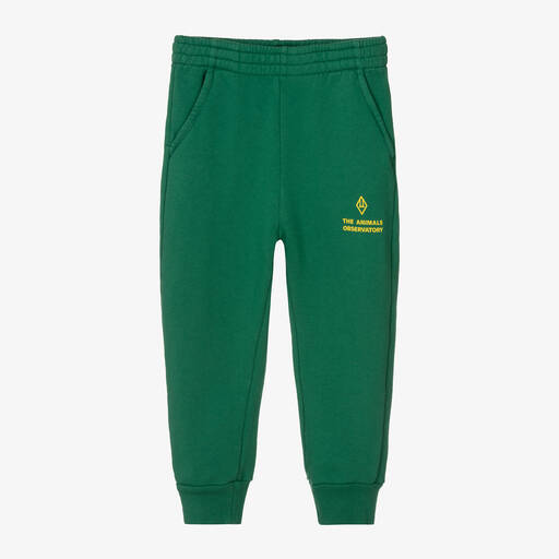 The Animals Observatory-Green Cotton Joggers | Childrensalon Outlet