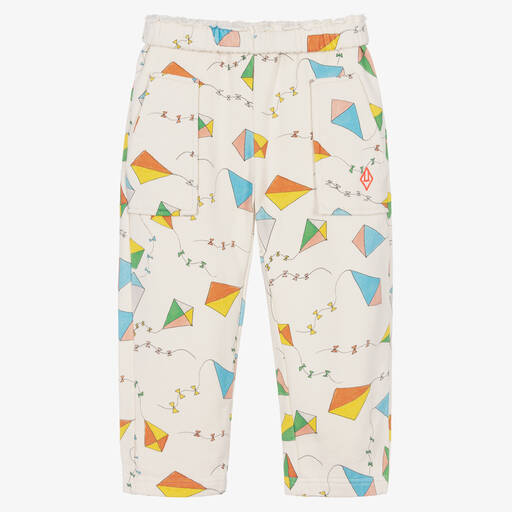 The Animals Observatory-Ivory Cotton Jersey Kite Trousers | Childrensalon Outlet