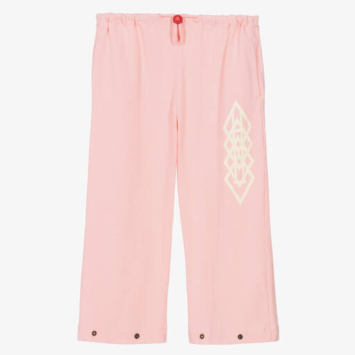 The Animals Observatory-Pale Pink Cotton Jersey Trousers | Childrensalon Outlet