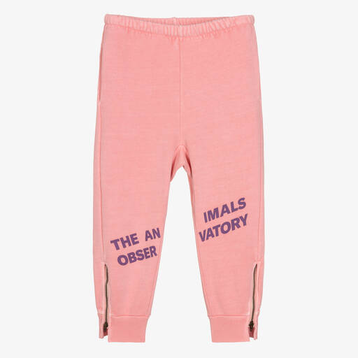 The Animals Observatory-Pink Cotton Joggers | Childrensalon Outlet