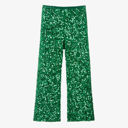 The Animals Observatory-Teen Girls Green Sequin Trousers | Childrensalon Outlet