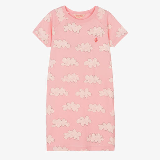 The Animals Observatory-Teen Girls Pink Cotton Cloud Dress | Childrensalon Outlet
