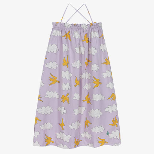 The Animals Observatory-Teen Girls Purple Cotton Bird Dress | Childrensalon Outlet