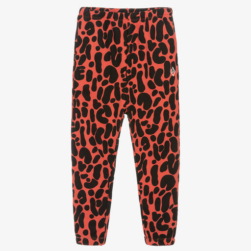 The Animals Observatory-Teen Girls Red & Black Abstract Cotton Joggers | Childrensalon Outlet
