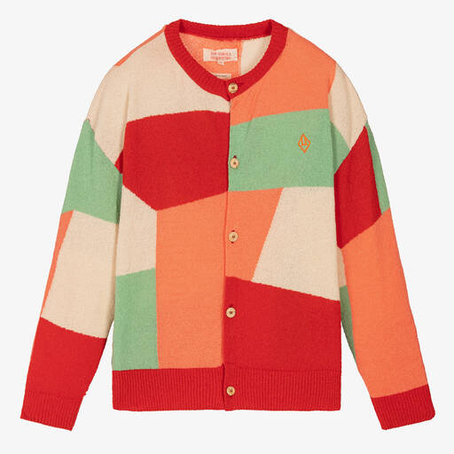 The Animals Observatory-Teen Girls Red Cotton Abstract Cardigan | Childrensalon Outlet